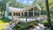 © Kharismafajar - Remodeled home with sunroom and composite deck. Generative Ai