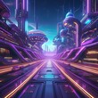 © nijin - サイバーパンクなビルが立ち並ぶ近未来