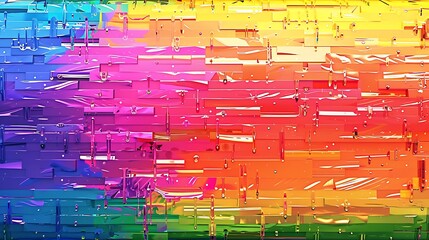 digital lgptq pride abstract background wallpaper with glitch effects and pixelated rainbow colors