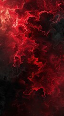 Wall Mural - Red Black Gradient Liquid Flowing Fire Energy Waves Branching Out Explosion Abstract Artwork Background Concept, Web Graphic Wallpaper, Vertical 9:16 Digital Art Backdrop