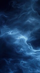 Wall Mural - Blue Smoke Mist Fog Air Minimalist Minimalistm Abstract Artwork Background Concept, Web Graphic Wallpaper, Vertical 9:16 Digital Art Backdrop