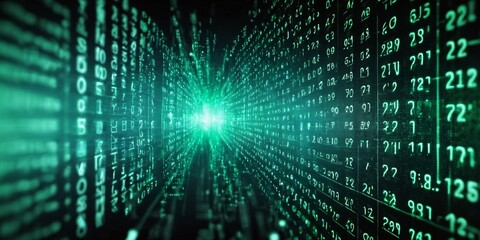 Technology background with data binary numbers digital blue coding cyberspace cyber code digital hacking information network number programming science security software technology