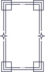 Wall Mural - minimal line frame of rectangle, squares, stars