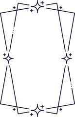 Wall Mural - minimal line frame with rectangle shapes, stars