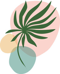 Sticker - Minimal elegant plant branch and boho leaf shape