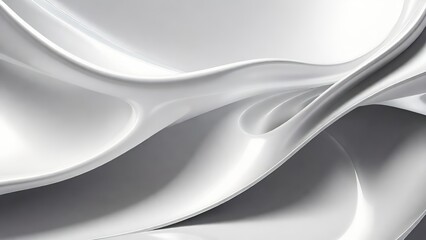 Aufkleber - Soft and smooth textured 3d effect gray wavy curved lines abstract background.