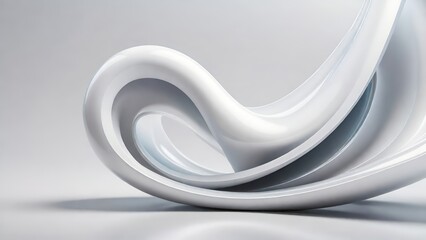 Aufkleber - Soft and smooth textured 3d effect gray wavy curved lines abstract background.