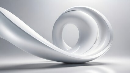 Aufkleber - Soft and smooth textured 3d effect gray wavy curved lines abstract background.