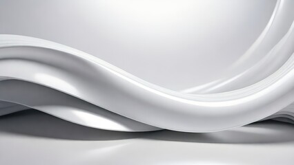 Aufkleber - Soft and smooth textured 3d effect gray wavy curved lines abstract background.