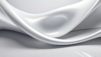 Aufkleber - Soft and smooth textured 3d effect gray wavy curved lines abstract background.