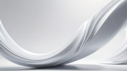 Aufkleber - Soft and smooth textured 3d effect gray wavy curved lines abstract background.