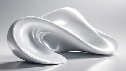 Aufkleber - Soft and smooth textured 3d effect gray wavy curved lines abstract background.