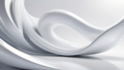Aufkleber - Soft and smooth textured 3d effect gray wavy curved lines abstract background.
