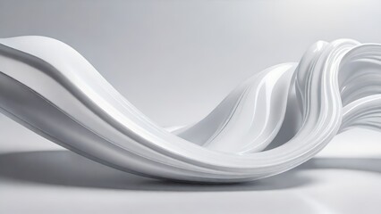 Aufkleber - Soft and smooth textured 3d effect gray wavy curved lines abstract background.