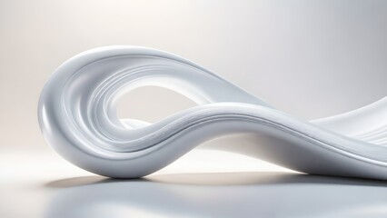 Aufkleber - Soft and smooth textured 3d effect gray wavy curved lines abstract background.