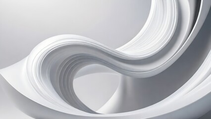 Aufkleber - Soft and smooth textured 3d effect gray wavy curved lines abstract background.