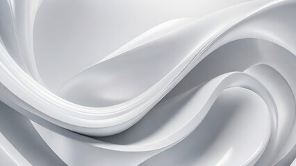 Aufkleber - Soft and smooth textured 3d effect gray wavy curved lines abstract background.