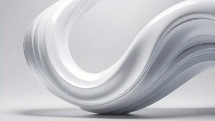 Aufkleber - Soft and smooth textured 3d effect gray wavy curved lines abstract background.
