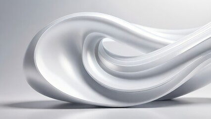 Aufkleber - Soft and smooth textured 3d effect gray wavy curved lines abstract background.
