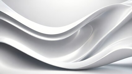 Aufkleber - Soft and smooth textured 3d effect gray wavy curved lines abstract background.