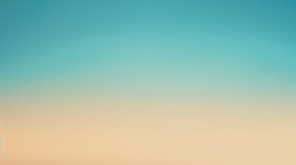 Wall Mural - a soft gradient background transitioning from cerulean blue to sandy beige, with a delicate grainy t