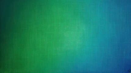 Canvas Print - A vibrant gradient background shifting from emerald green to royal blue, with a delicate grainy texture giving the design a refined fusion.