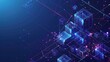 © ellisa_studio - cube graph with binary code, futuristic elements concept,blockchain technology concept