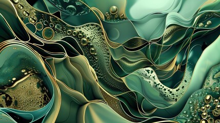 Wall Mural - an artistic abstract shapes and forms background showcasing intricate organic shapes and patterns in