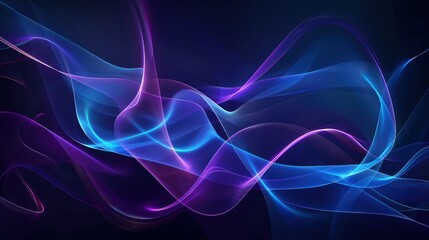 Wall Mural - an artistic abstract shapes and forms background featuring organic curves and flowing lines in deep 