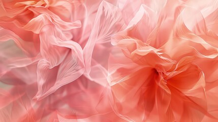 Wall Mural - an artistic monochromatic abstract background showcasing delicate organic shapes in different hues o