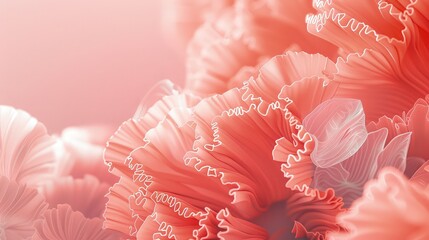 Wall Mural - an artistic monochromatic abstract background showcasing delicate organic shapes in different hues o
