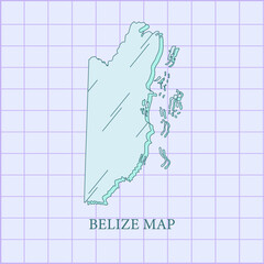 Wall Mural - vector regions map of  Belize