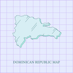 Wall Mural - vector regions map of  Dominican Republic