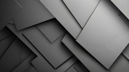 Wall Mural - An elegant monochromatic abstract background with overlapping geometric shapes in subtle gradients of gray, providing a minimalist and refined aesthetic.