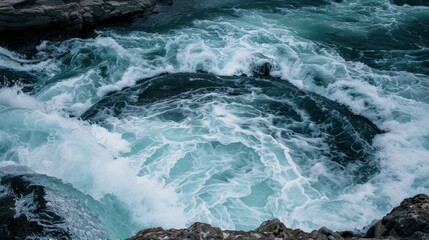 Wall Mural - The whirlpools power is both alluring and terrifying a reminder of the epic forces that shape our world.