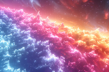 Wall Mural - big bang colorful space galaxy fog cloud nebula. universe science astronomy and stary night cosmos m