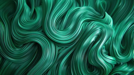 Wall Mural - an intricate abstract background of swirling green lines, creating an organic, nature-inspired patte