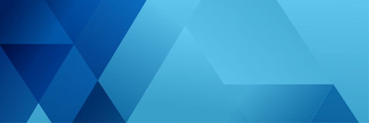 Wall Mural - abstract blue geometric banner design background.