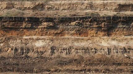 Wall Mural - a silent witness to the passage of time with each layer of loess soil representing a different era.