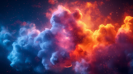 color explosion - explosions of colors forming abstract shapes.