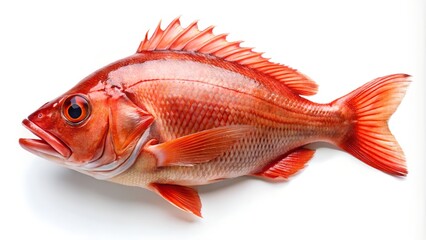 red fish isolated on white background