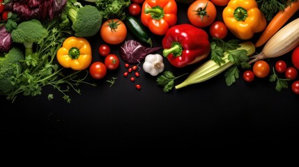 Wall Mural - various fresh vegetables and herbs 