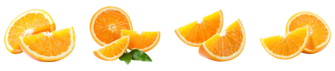 Sticker - Orange, fruit, isolated, PNG set, collection