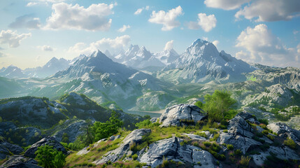 Wall Mural - mountain landscape in the mountains