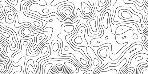 Fototapete - Topographic map in contour line and ocean topographic line map with curvy wave isolines. Geographic curved reliefs background.  Paper Texture Imitation of a Geographical map shades. 
