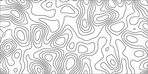 Fototapete - Topographic map in contour line and ocean topographic line map with curvy wave isolines. Geographic curved reliefs background.  Paper Texture Imitation of a Geographical map shades. 