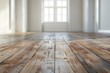 © dendyh7 - Empty bedroom interior background wooden floor created with Generative AI