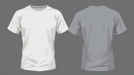 Poster - vector background illustration of plain t-shirt front and back