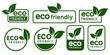 © IQ art_Design - Set of eco friendly icons. Ecologic food stamps. Organic natural food labels.
