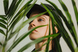 © Madhulatha - fashion woman isolated minimalistic studio natural elements